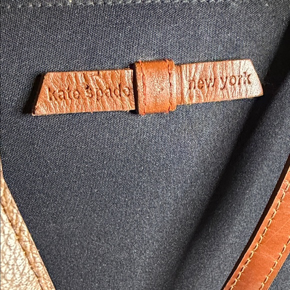 Kate Spade of New York Vintage Black Tote with Tan Straps - Picture 2 of 7